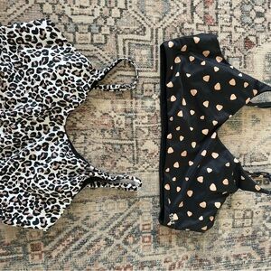 Leopard and Heart Print Bikini Set